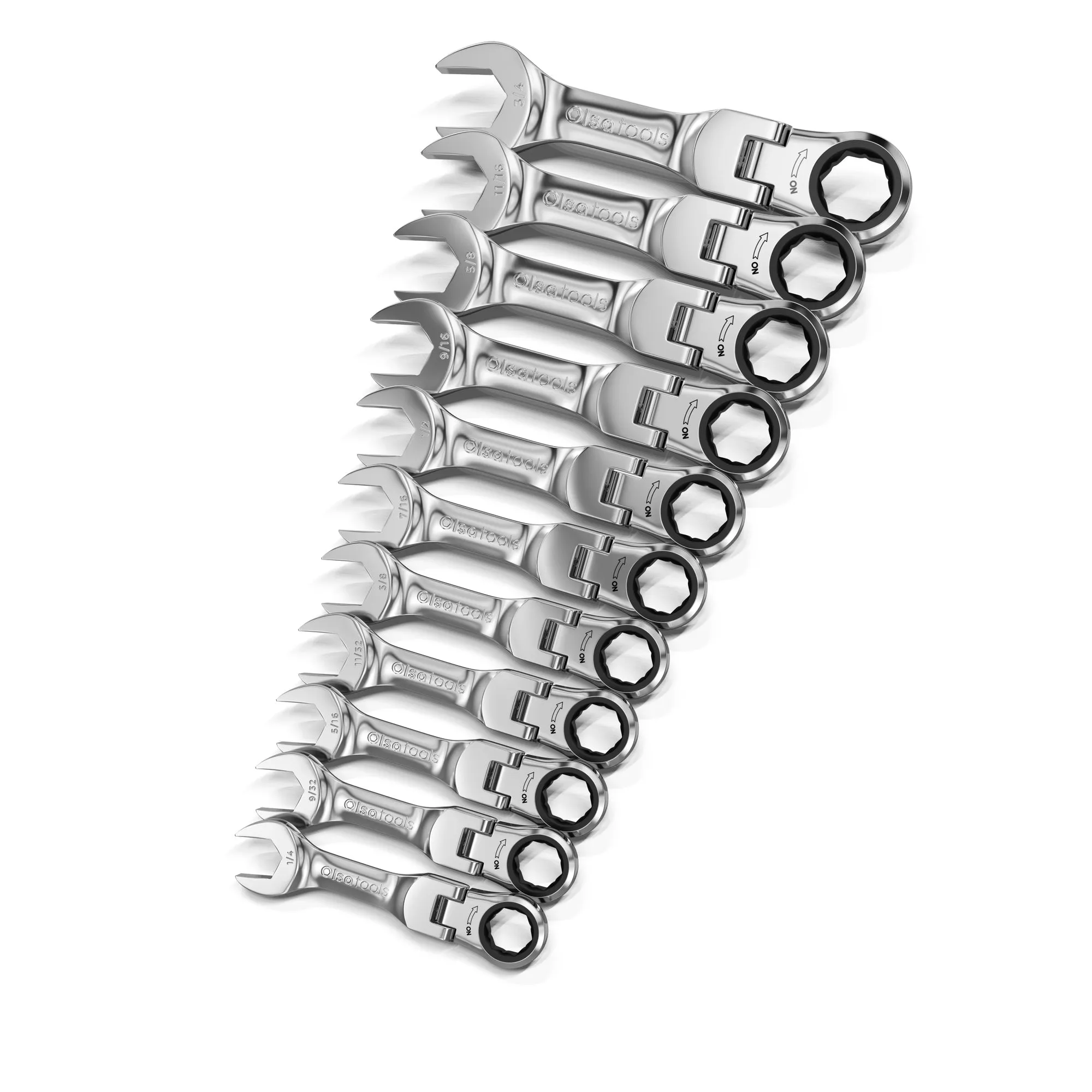 120 Tooth Stubby Ratcheting Wrench Set