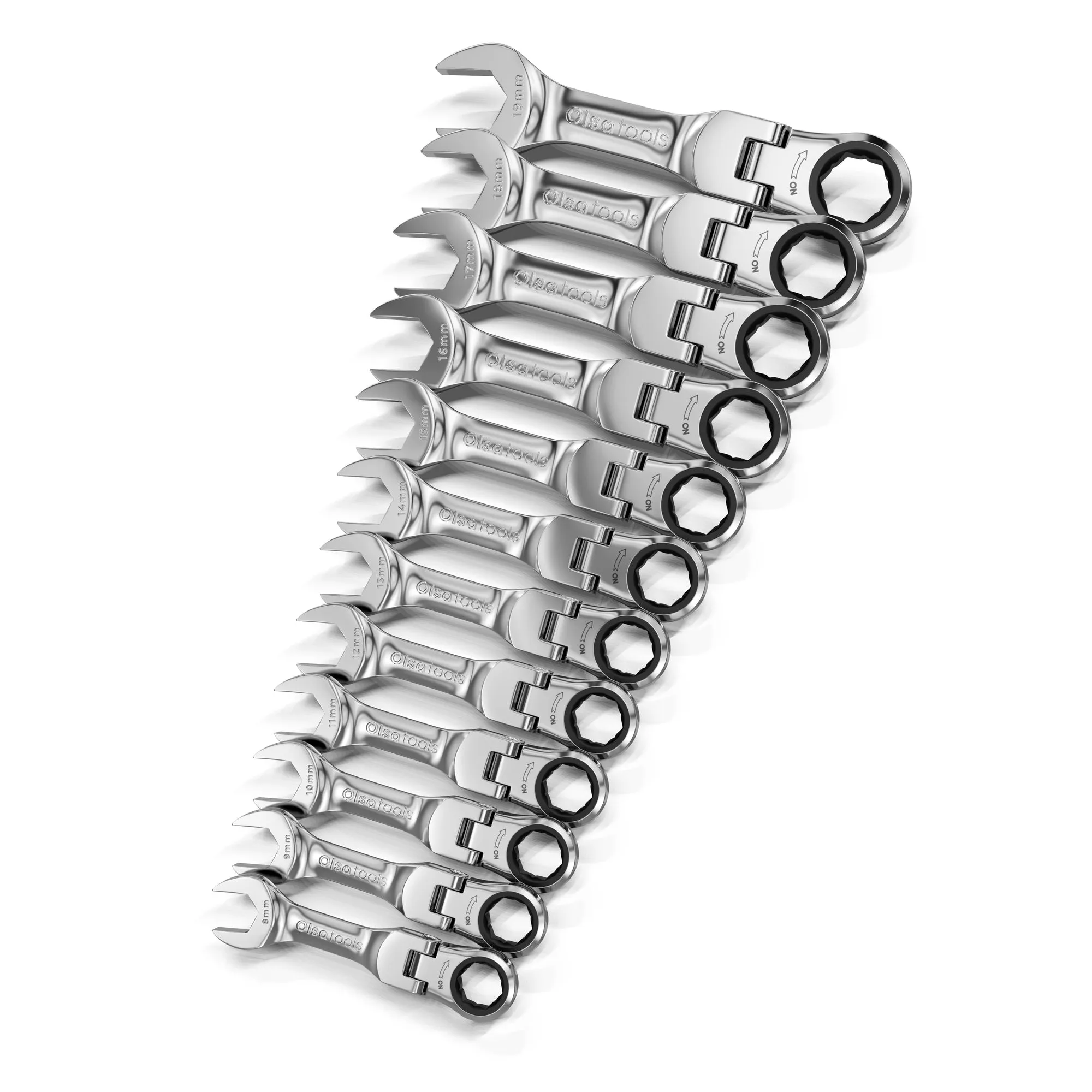 120 Tooth Stubby Ratcheting Wrench Set