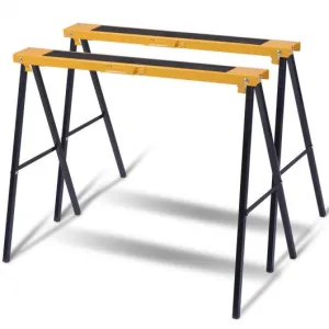 2 Pack Heavy Duty Sawhorse with Steel Folding Legs