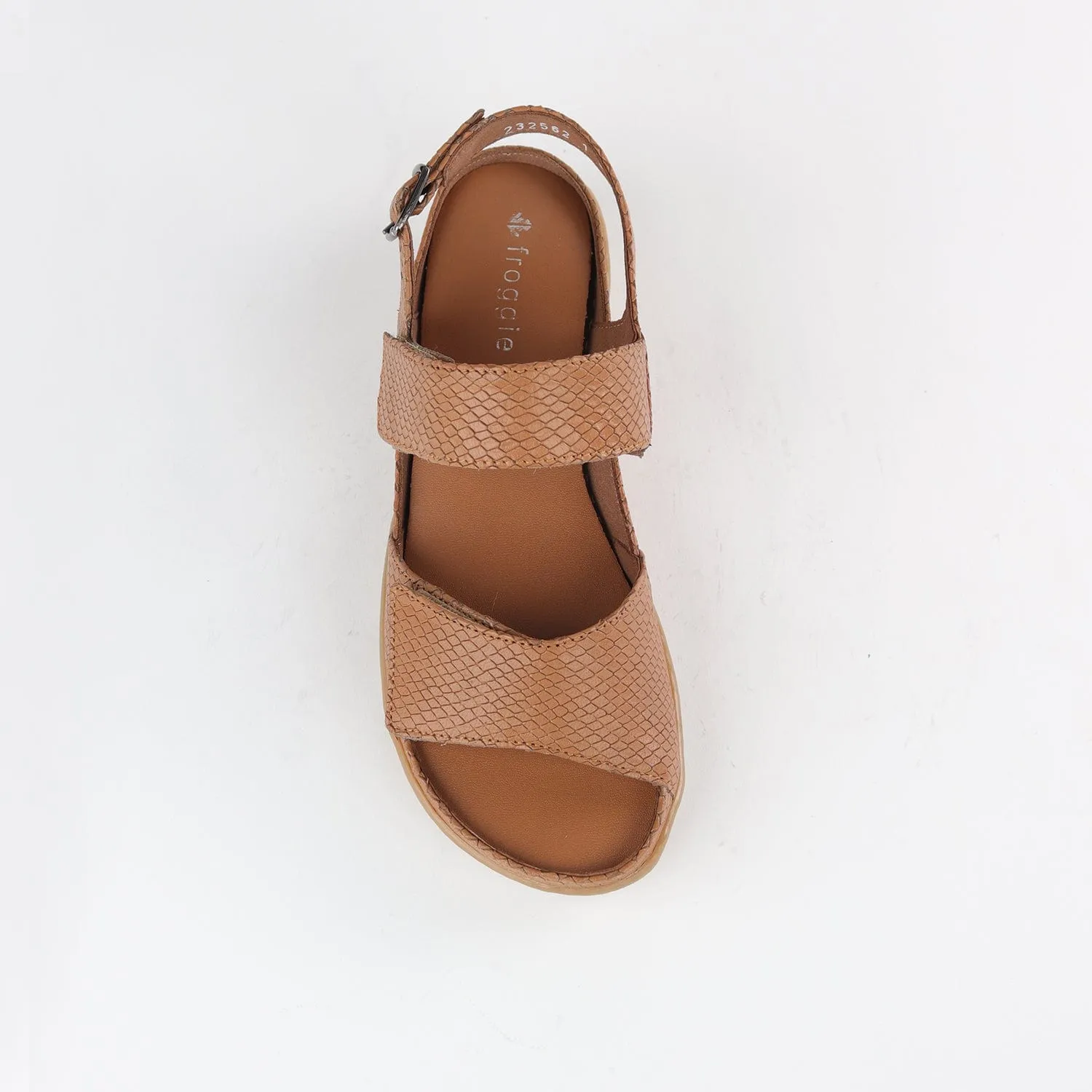 2-Strap Sandal with Removable Footbed in Tan - 12655