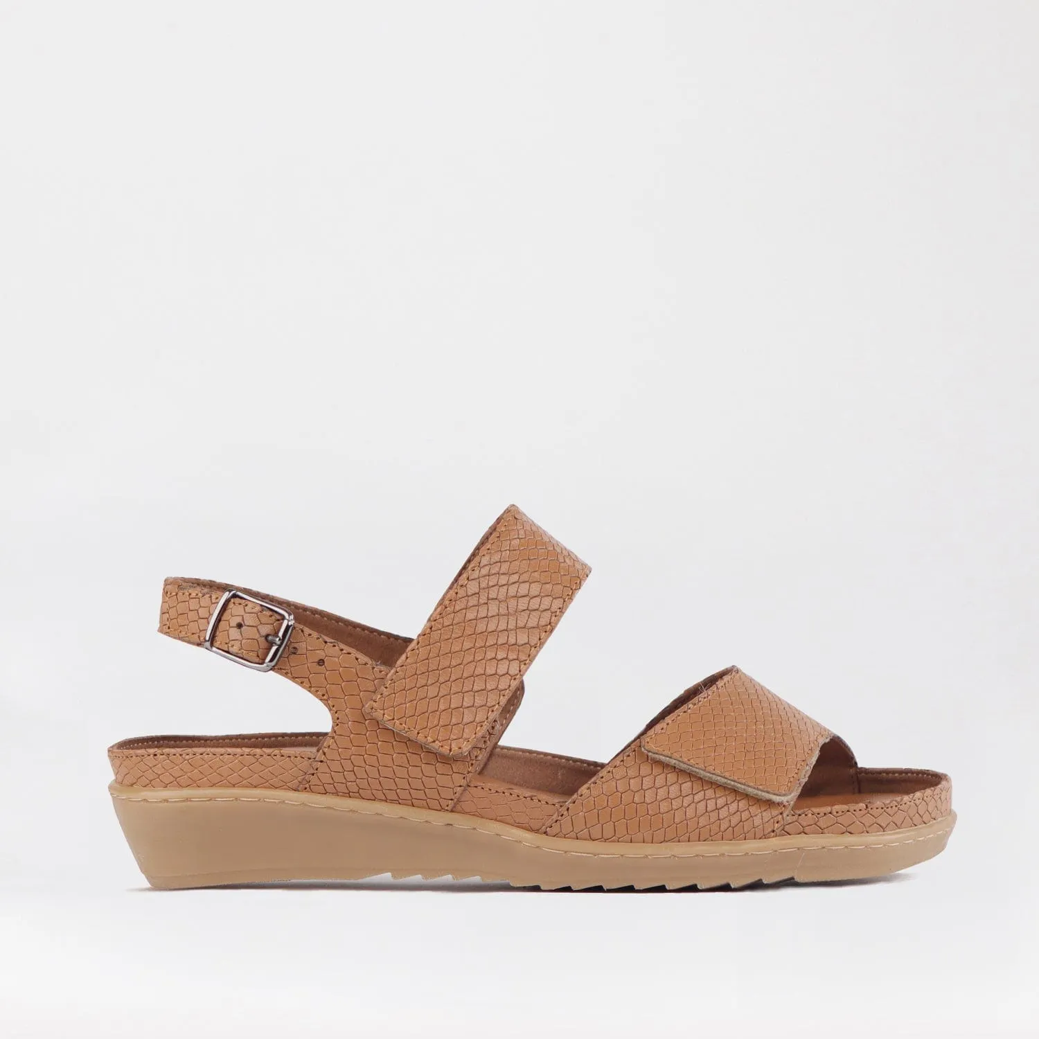 2-Strap Sandal with Removable Footbed in Tan - 12655