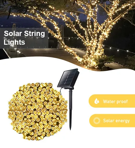 200 LED Solar Powered Outdoor String Light