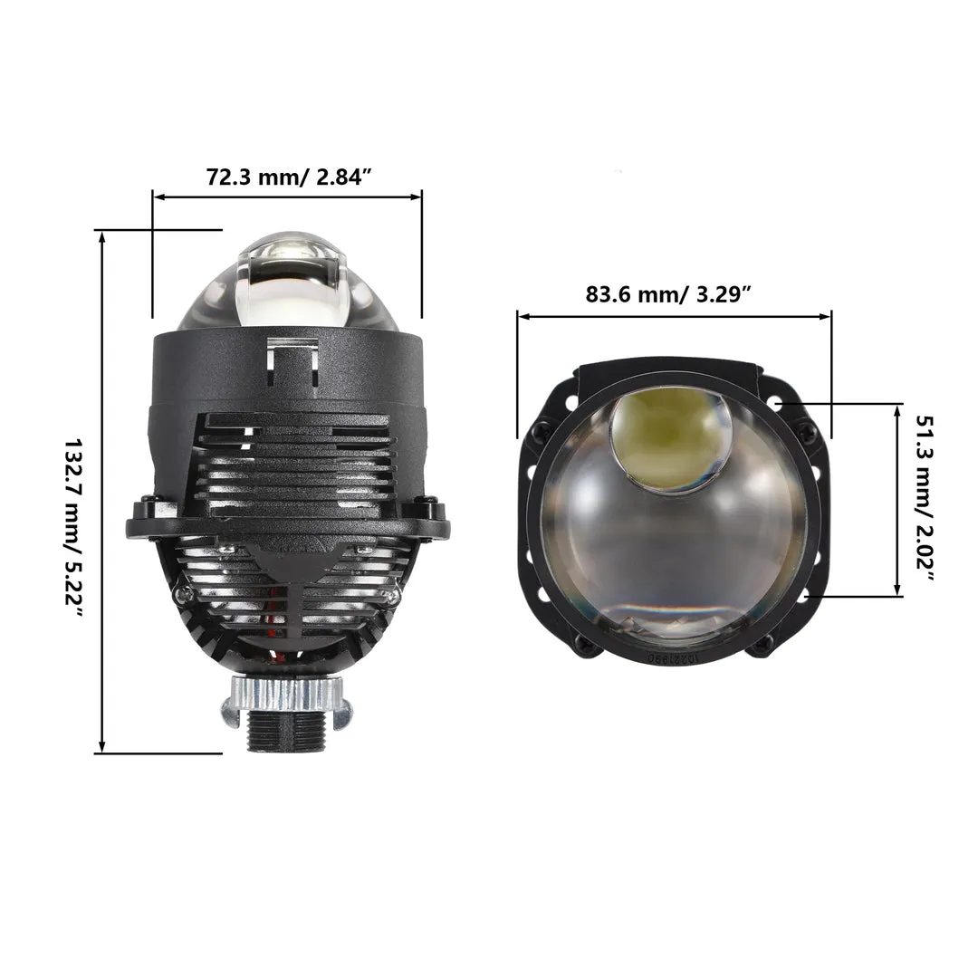 2.5 Inch 90W 70W Hi/Lo Beam Bi-Led Laser Projector Lens Headlight