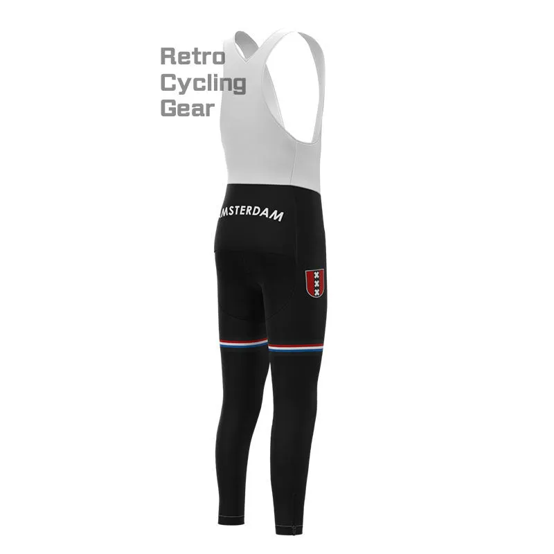 Amsterdam Black Retro Long Sleeve Cycling Kit