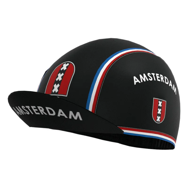 Amsterdam Black Retro Long Sleeve Cycling Kit