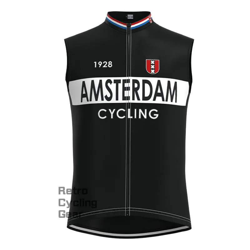 Amsterdam Black Retro Long Sleeve Cycling Kit