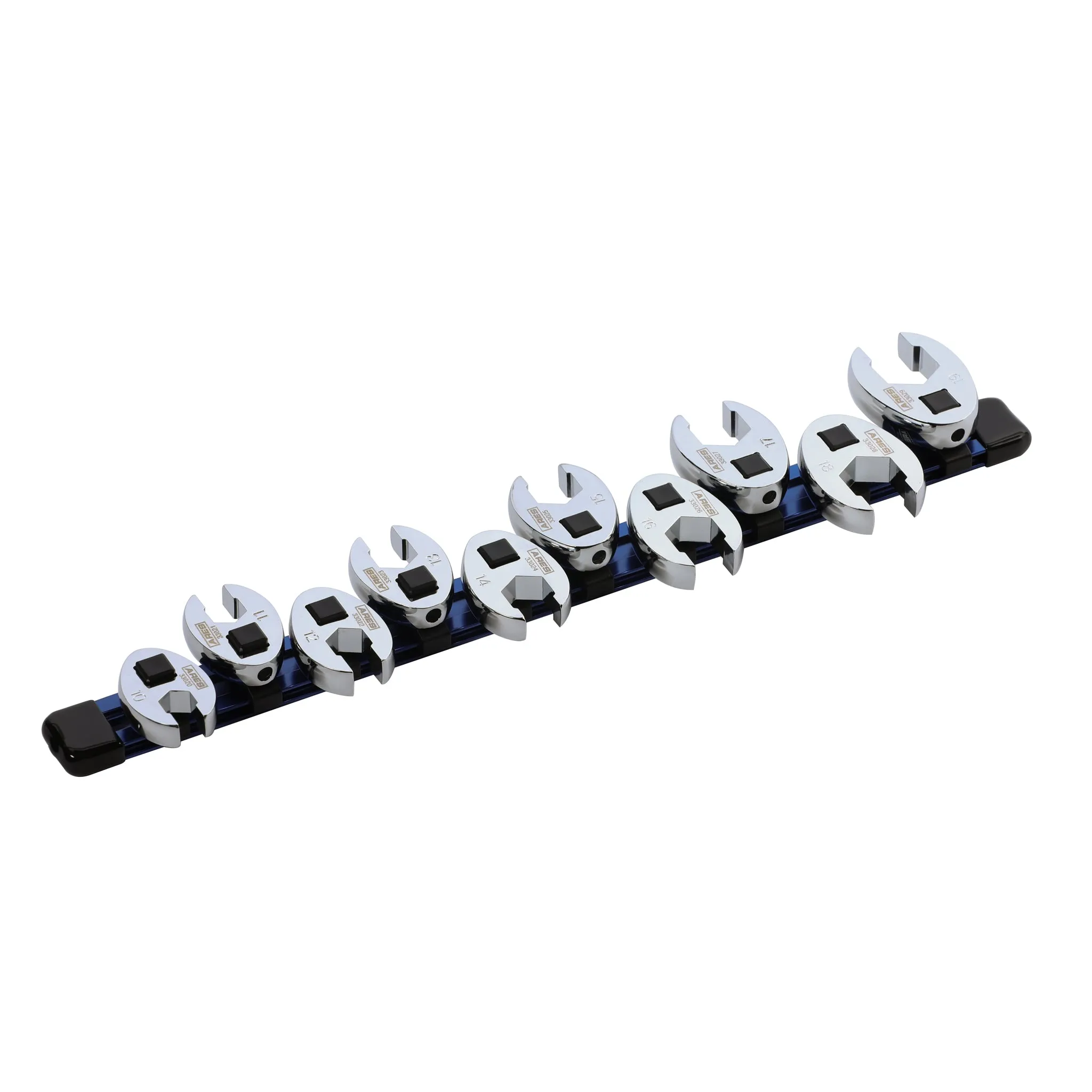 ARES 33010 - 10-Piece Metric Flare Nut Crowfoot Wrench Set