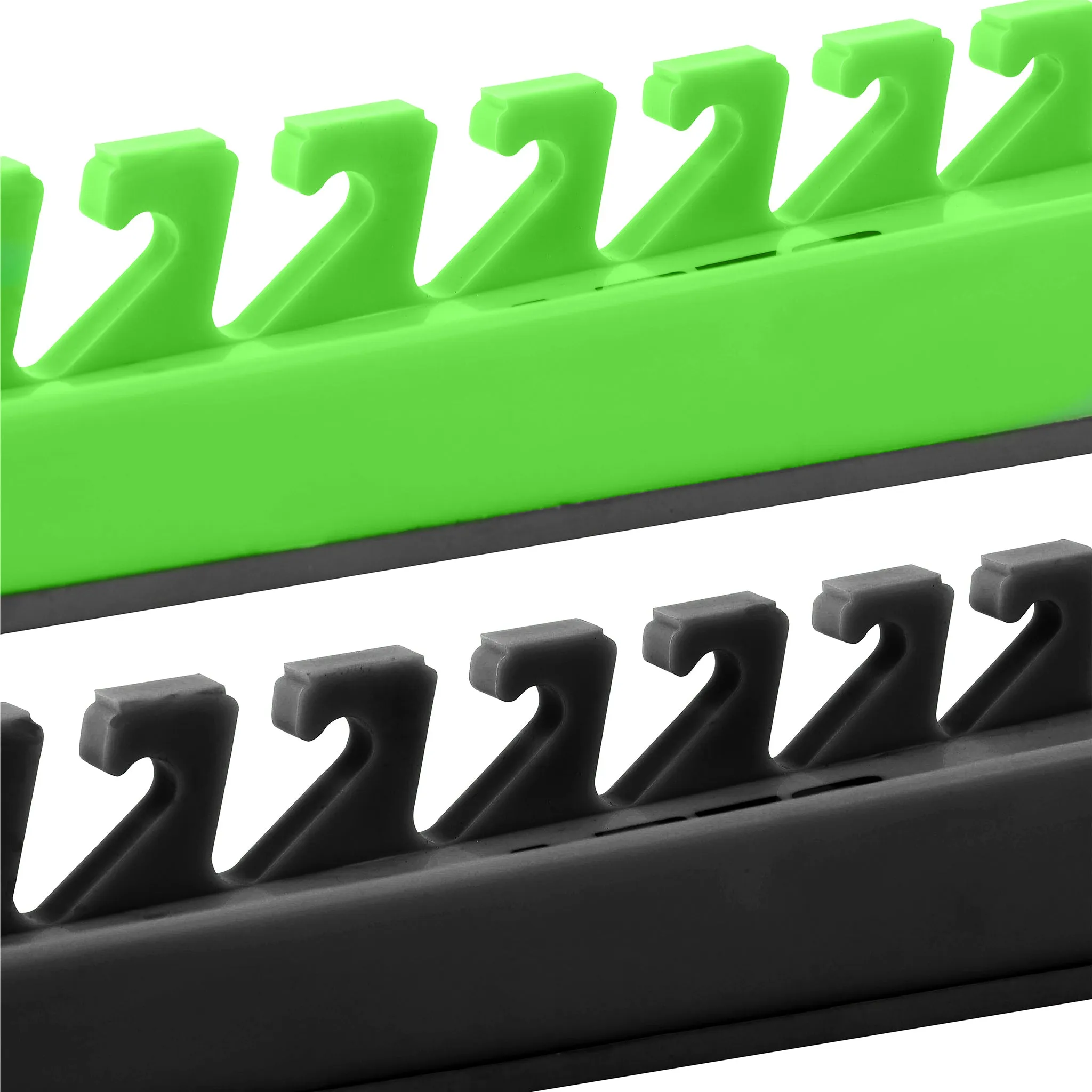 ARES 62058 - 2-Pack 10-Slot Green and Black Magnetic Wrench Organizer Set