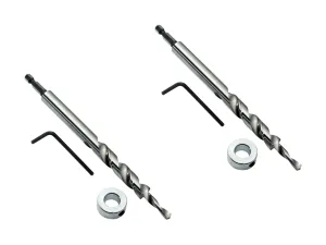 Armor 2-Pack 3/8" Quick-Change Pocket Hole Stepped Drill Bit, Stop Collar, and Allen Wrench