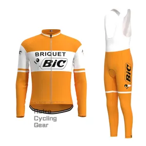 BIC Orange Retro Long Sleeve Cycling Kit