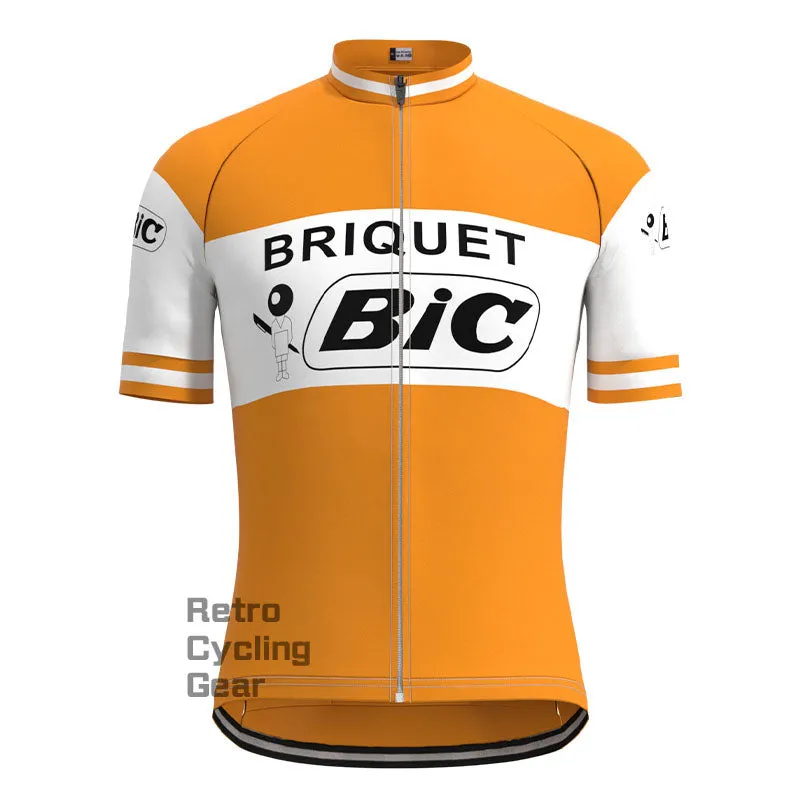 BIC Orange Retro Long Sleeve Cycling Kit