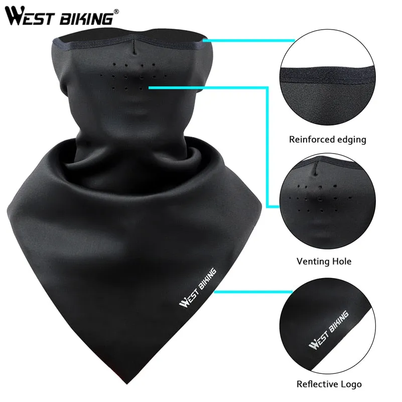 Bicycle Face Mask Hood Neck Winter Thermal Riding Scarf Breathable Bike Mask Warm Fleece Windproof Ski Cycling Mask