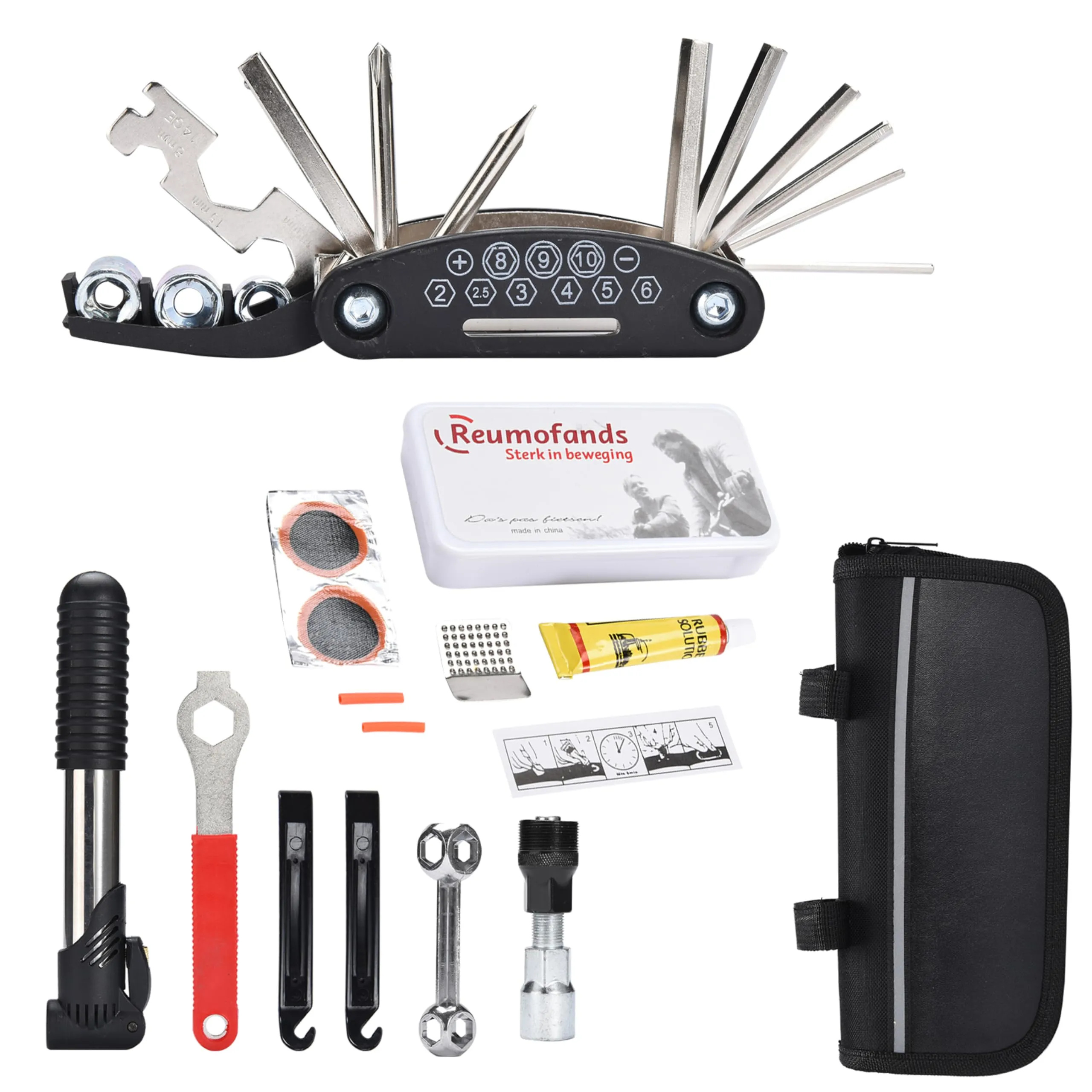 Bike Repair Kit Portable - Bike Pump Portable - Bicycle Repair Kit