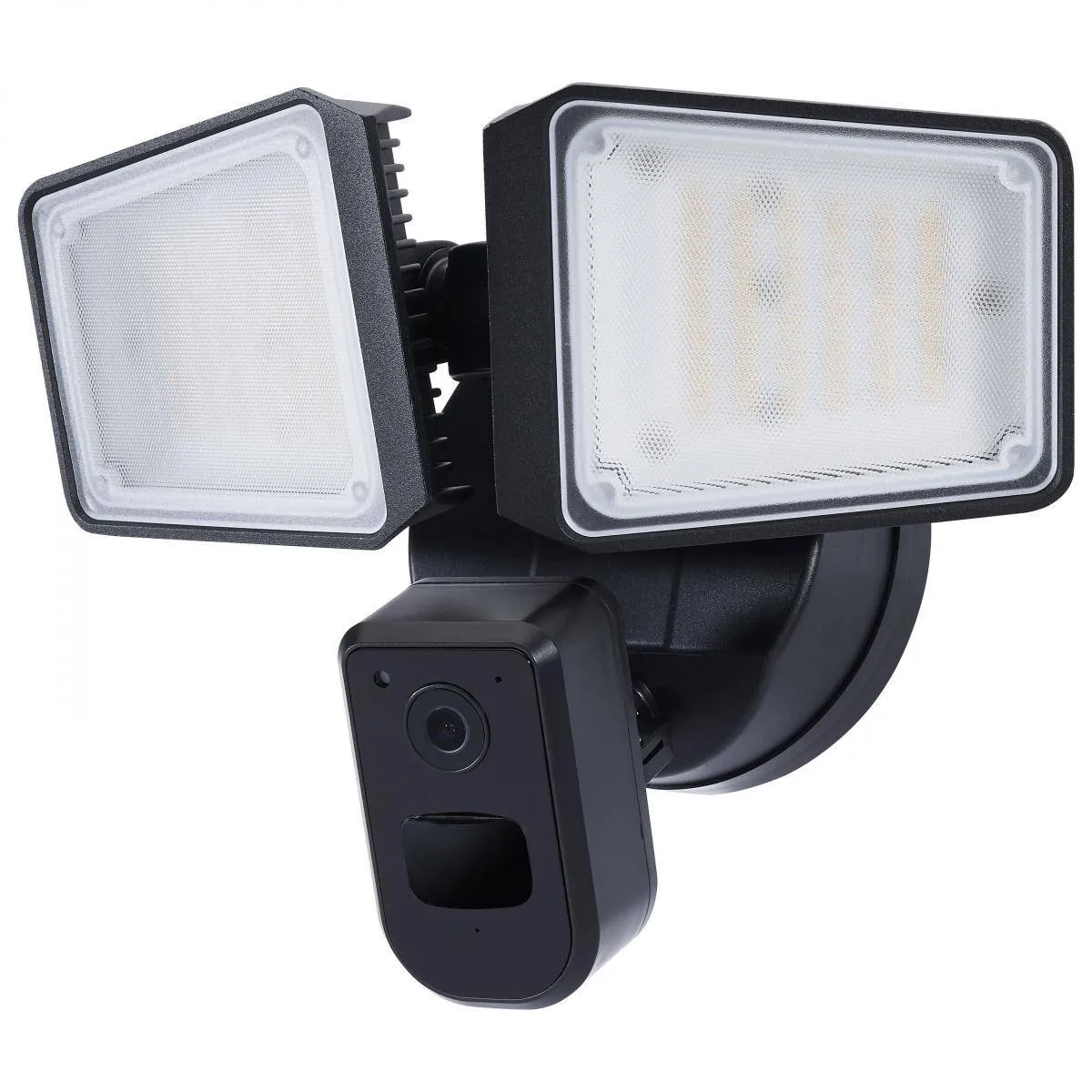 Black 36 Watt Rectangular Outdoor SMART Security Light with Camera; Starfish Enabled