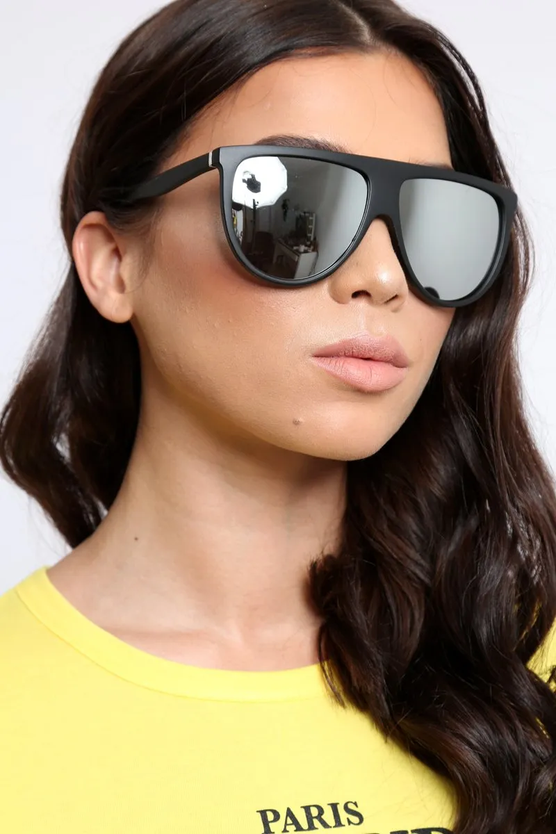 Black Oversized Square Frame Sunglasses -Nayra