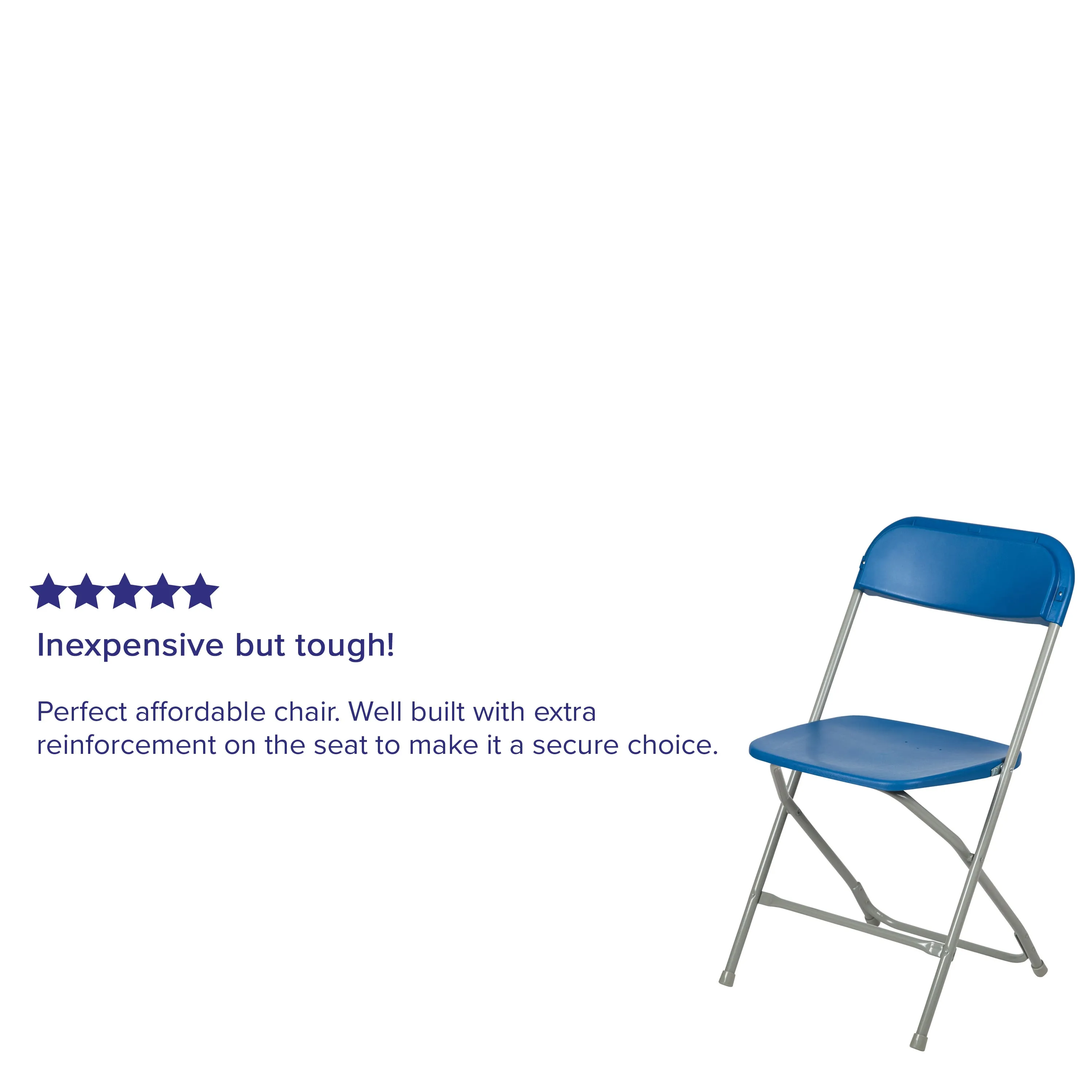 Blue Plastic Folding Chair 2-LE-L-3-BLUE-GG