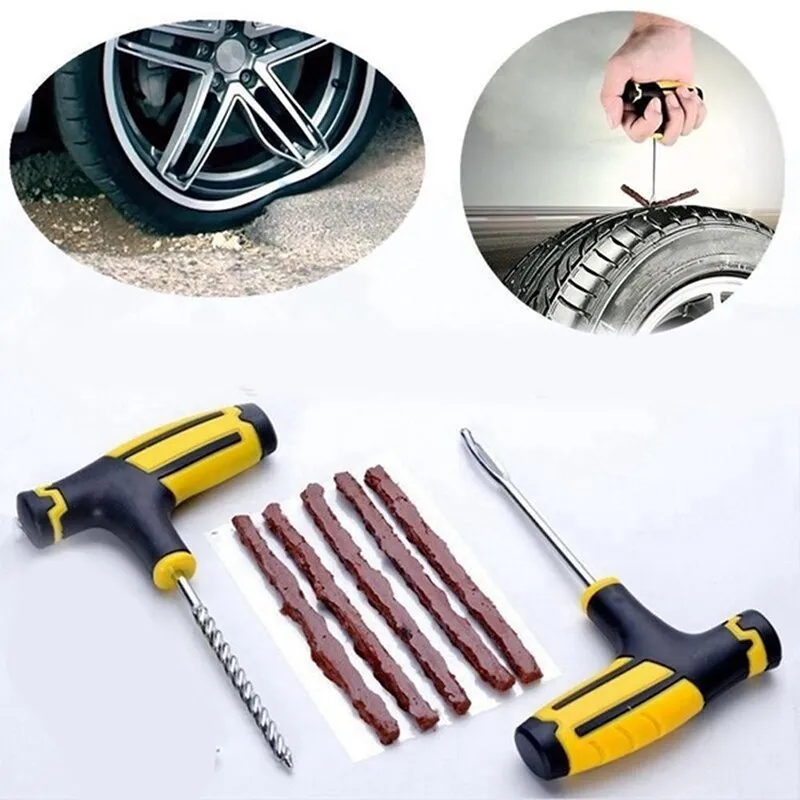 Car Tire Repair Rubber Strip Set Emergency Quick Repair Tool Motorcycle Electric Vehicle Vacuum Tire Repair Tool Set