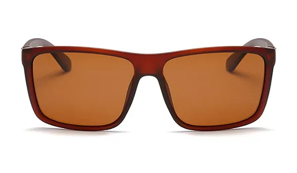 Classy Men Brown Square Sunglasses