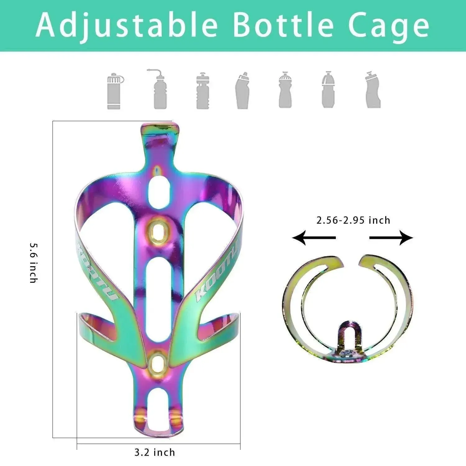 Colorful Water Bottle Cage Aluminum Alloy