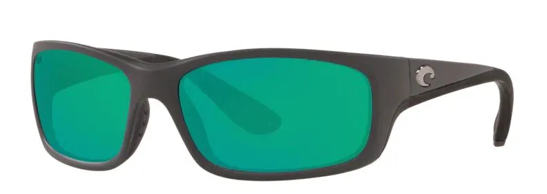 Costa Del Mar Mens Jose Matte Gray Frame - Green Mirror 580 Glass Lens - Polarized Sunglasses