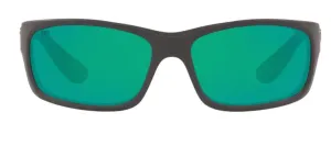 Costa Del Mar Mens Jose Matte Gray Frame - Green Mirror 580 Glass Lens - Polarized Sunglasses