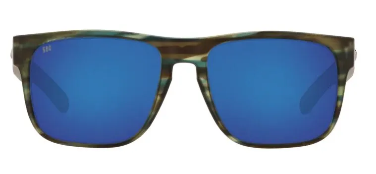 Costa Del Mar Spearo Matte Reef Frame -  Blue Mirror 580 Glass Lens - Polarized Sunglasses