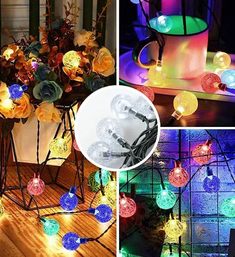 Crystal Globe Lights, Waterproof Solar Patio Outdoor Camping