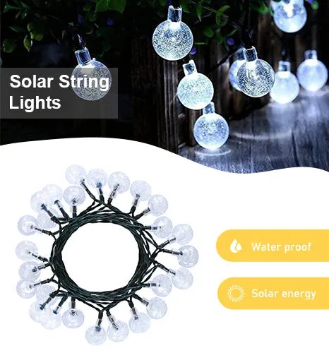 Crystal Globe Lights, Waterproof Solar Patio Outdoor Camping