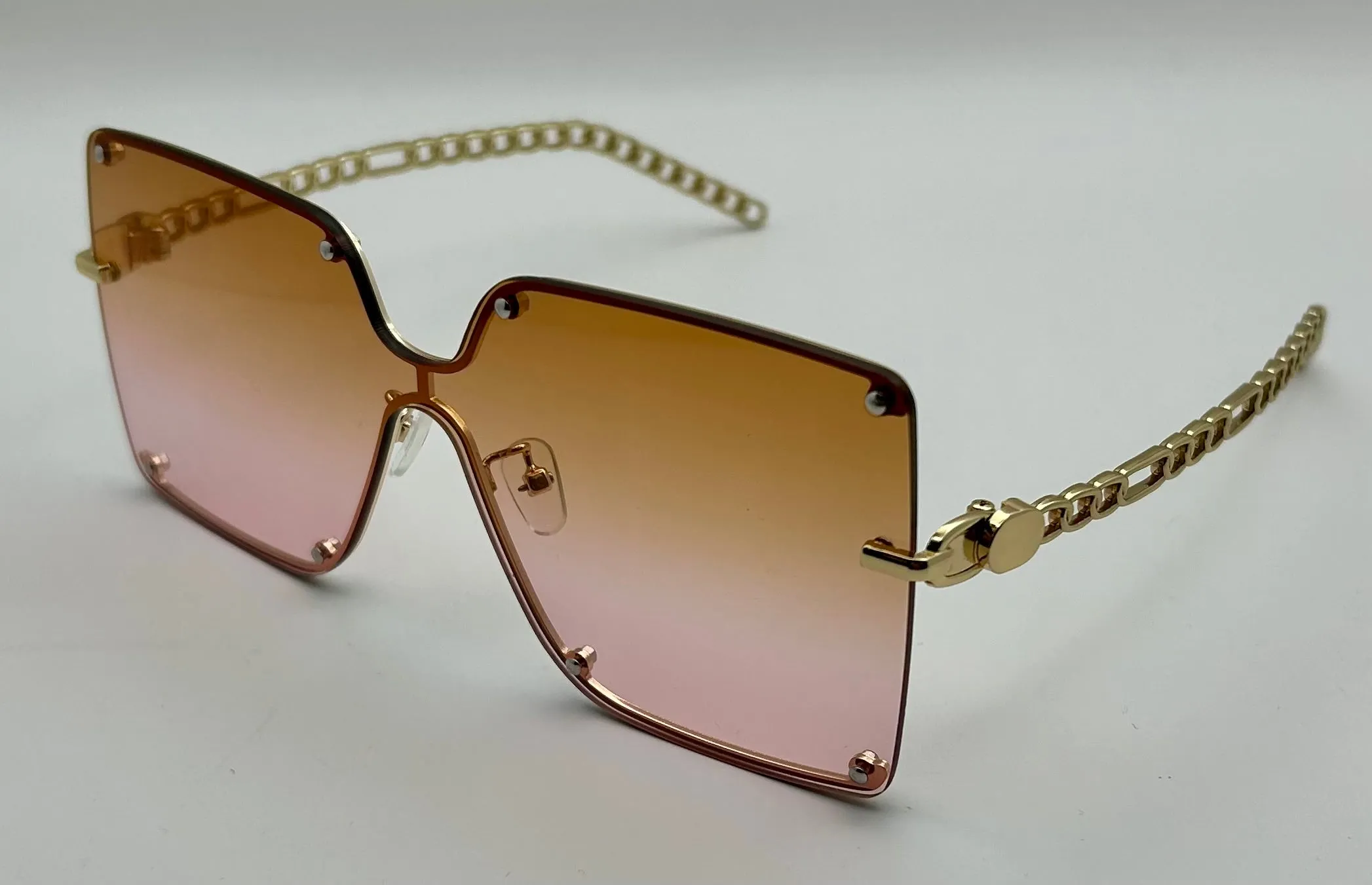 DINA | Gold Brown | Pink Lens