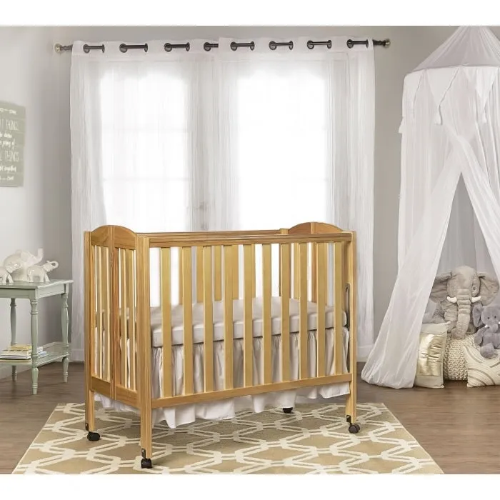 Dream On Me (Curved) 3 in 1 Folding Portable Crib   Free 3" Mattress