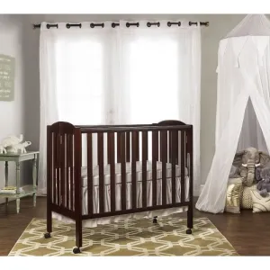 Dream On Me (Curved) 3 in 1 Folding Portable Crib   Free 3" Mattress