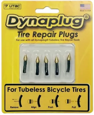 Dynaplug Bicycle Tubeless Tire Repair Plugs, 5 Pack