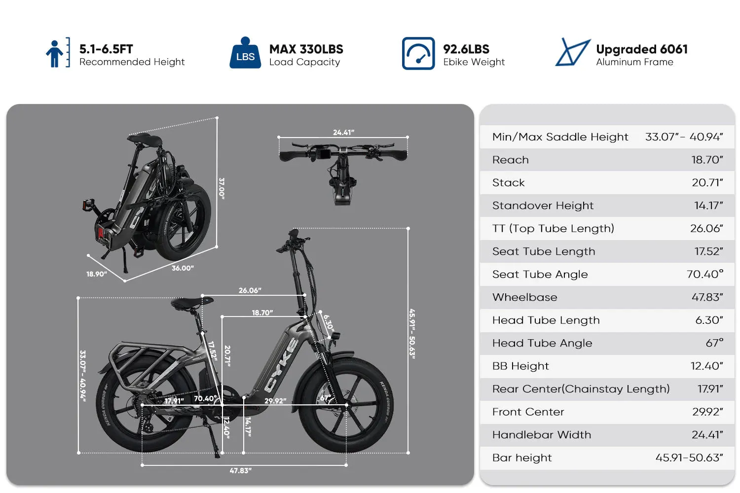 E Joe Grizzly Foldable Electric Bike