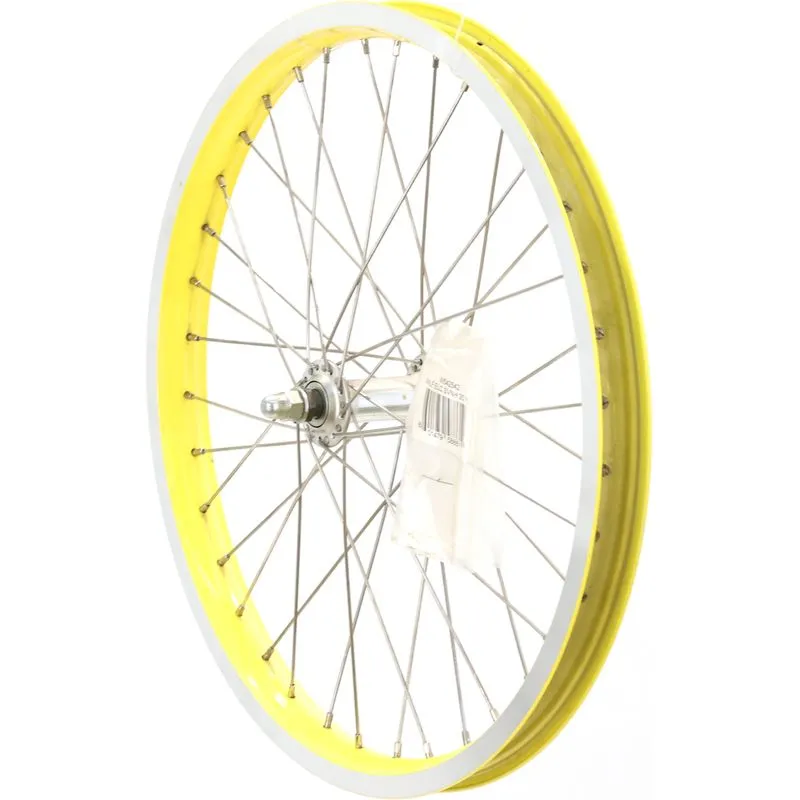 Electra Savannah 1 20" Front Wheel, Rim Brake, Bolt-On, Schrader, Yellow