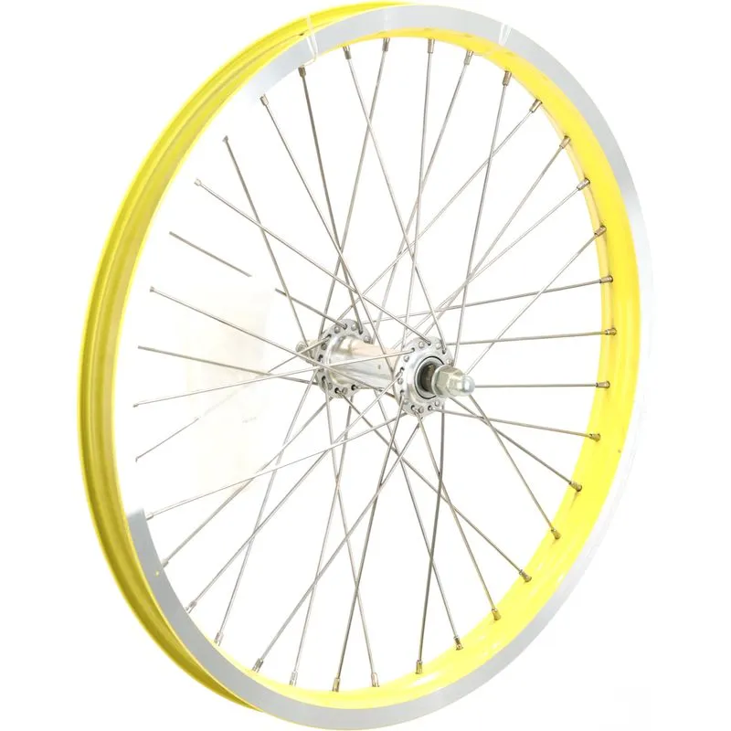 Electra Savannah 1 20" Front Wheel, Rim Brake, Bolt-On, Schrader, Yellow