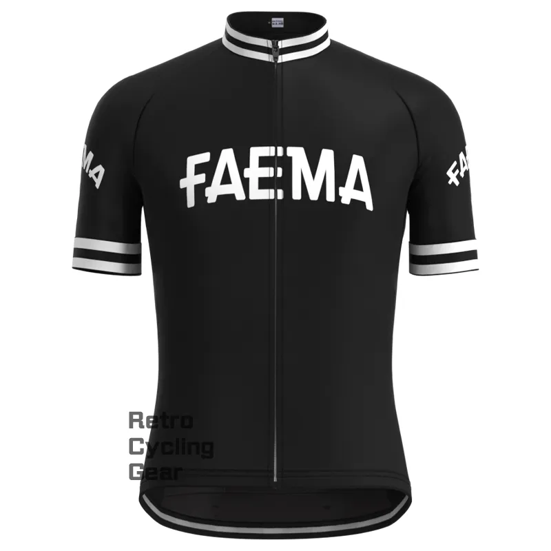 FAEMA Black Retro Long Sleeve Cycling Kit