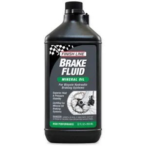 Finish Line Brake Fluid,Mineral 32Oz Mineral Oil Brake Fluid  Lubesclean