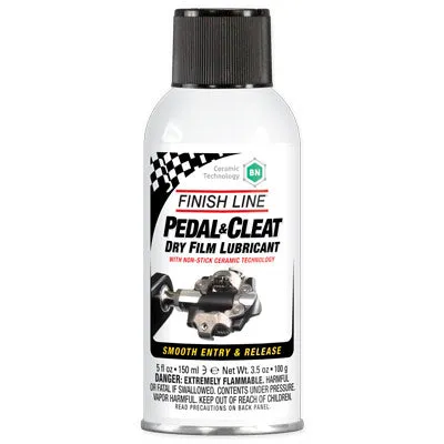 Finish Line Pedal & Cleat Lube 5Oz Aerosol Can,Non-Teflon Pedal & Cleat Lubricant W/Ceramic Boron Nitrite  Lubesclean