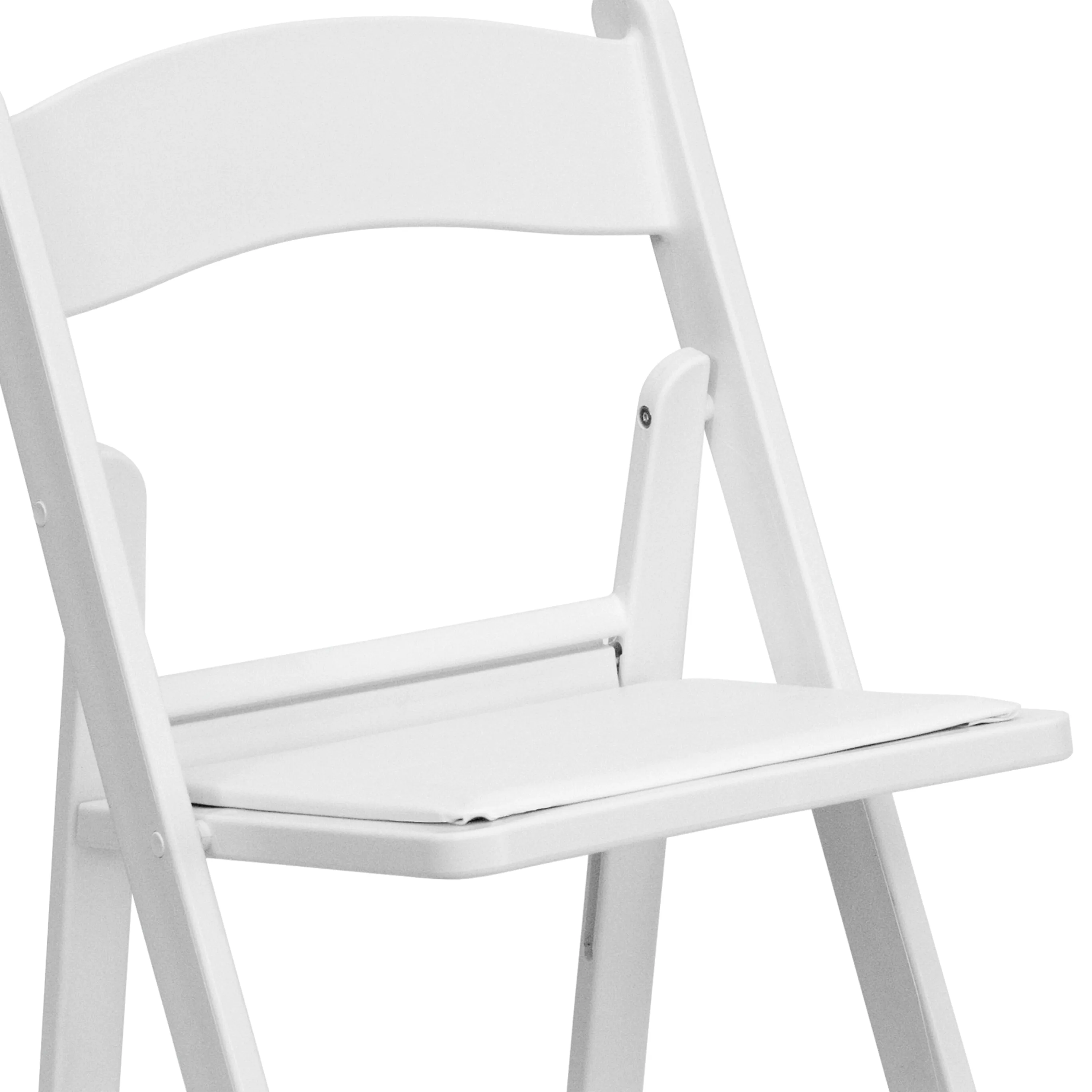 Folding Chair White Resin 2-LE-L-1-WHITE-GG