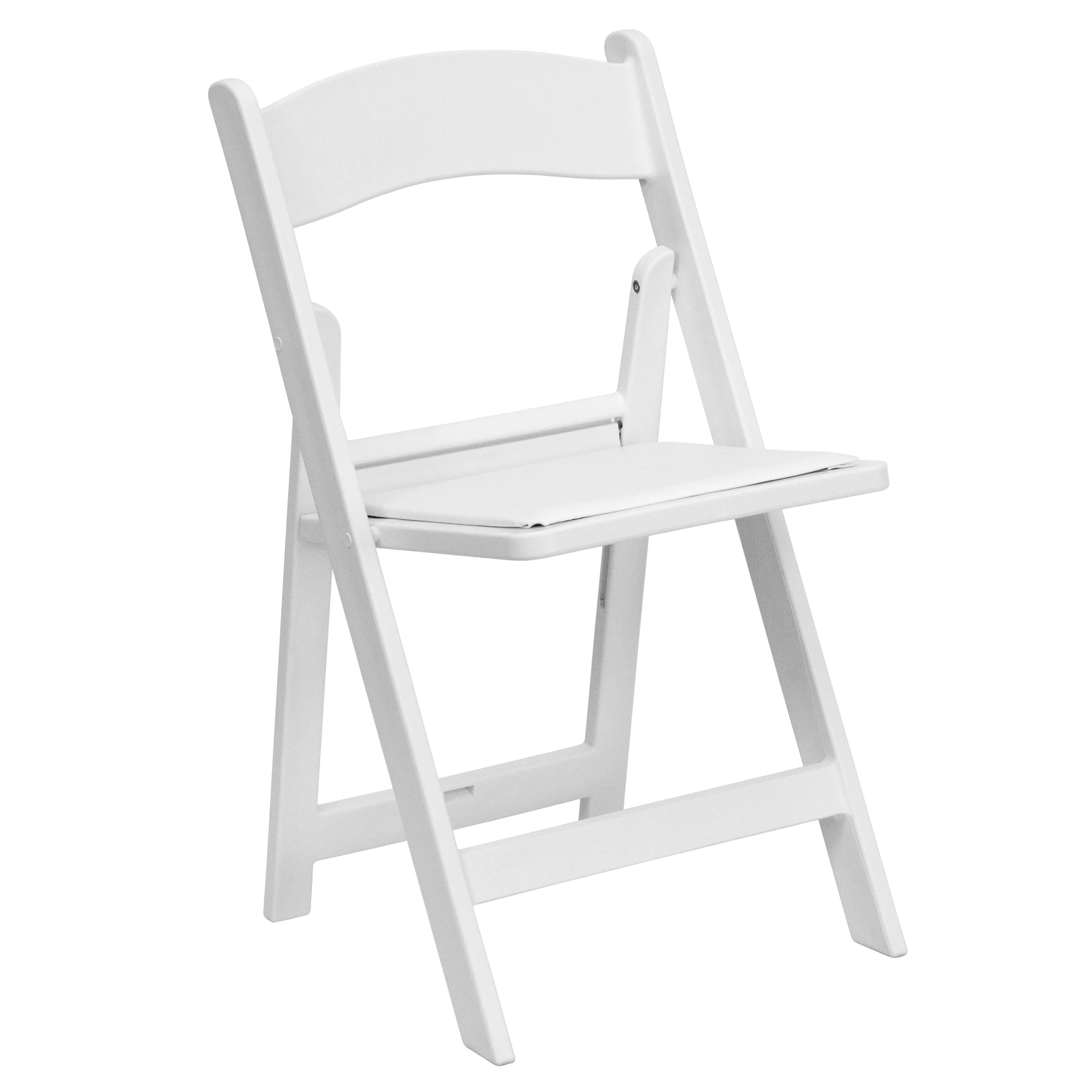 Folding Chair White Resin 2-LE-L-1-WHITE-GG