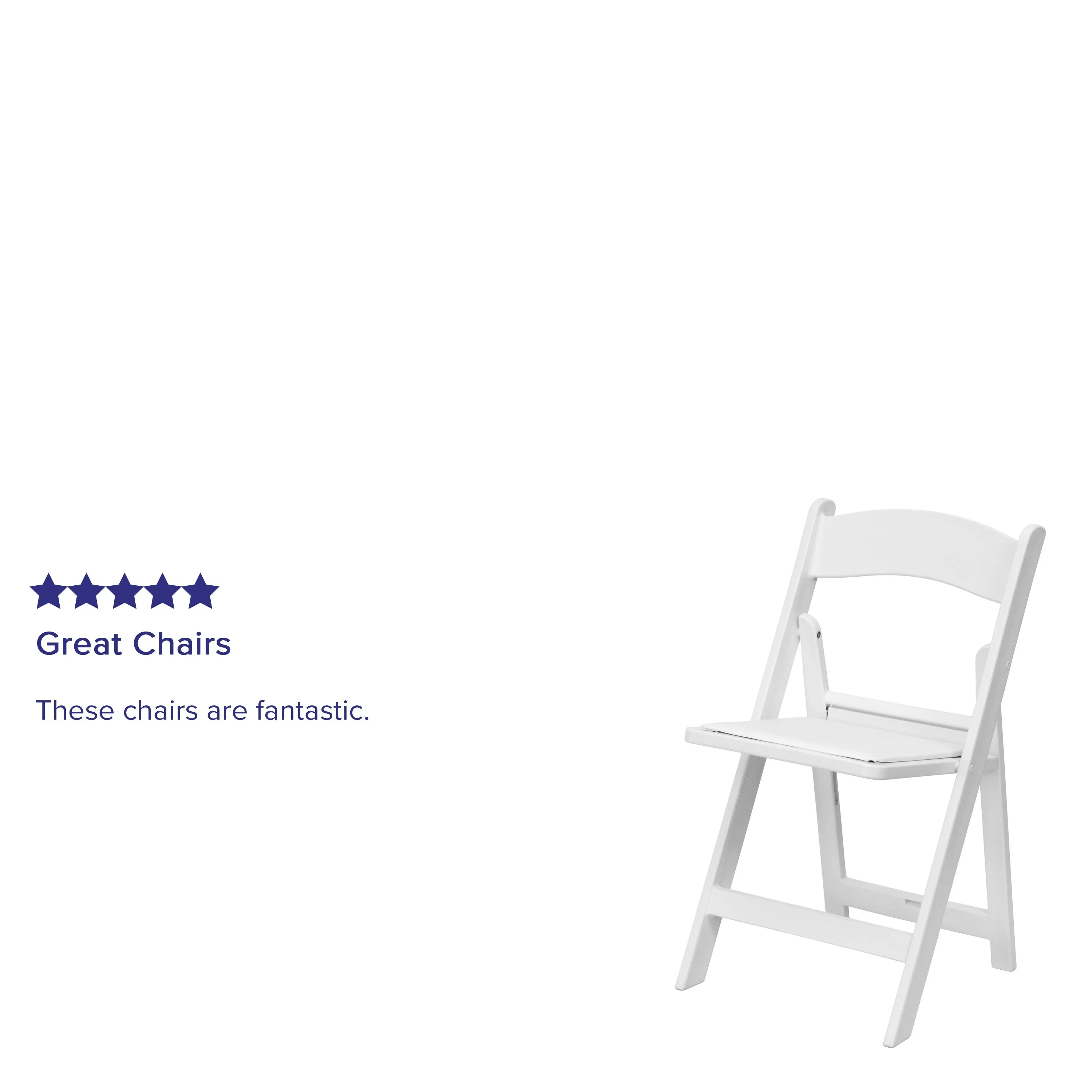 Folding Chair White Resin 2-LE-L-1-WHITE-GG