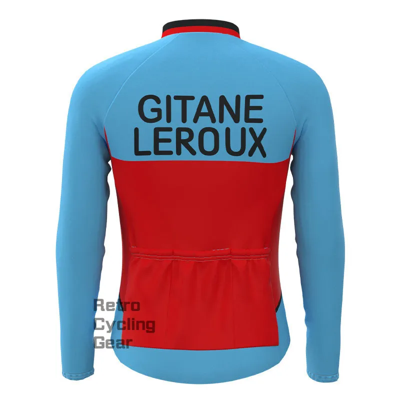 GITANE Blue-Red Retro Long Sleeve Cycling Kit