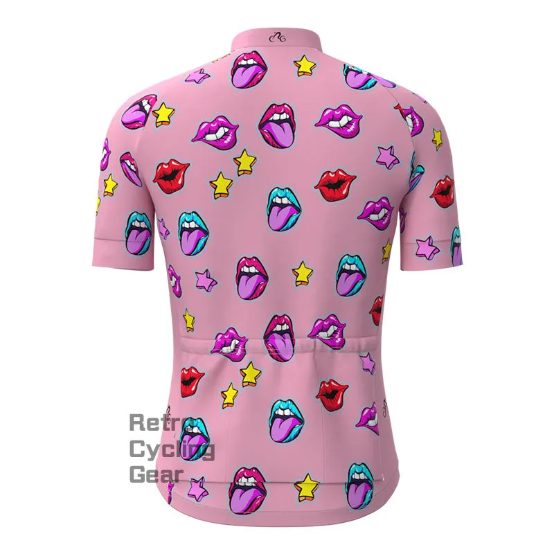 Graffiti lips Short Sleeves Cycling Jersey