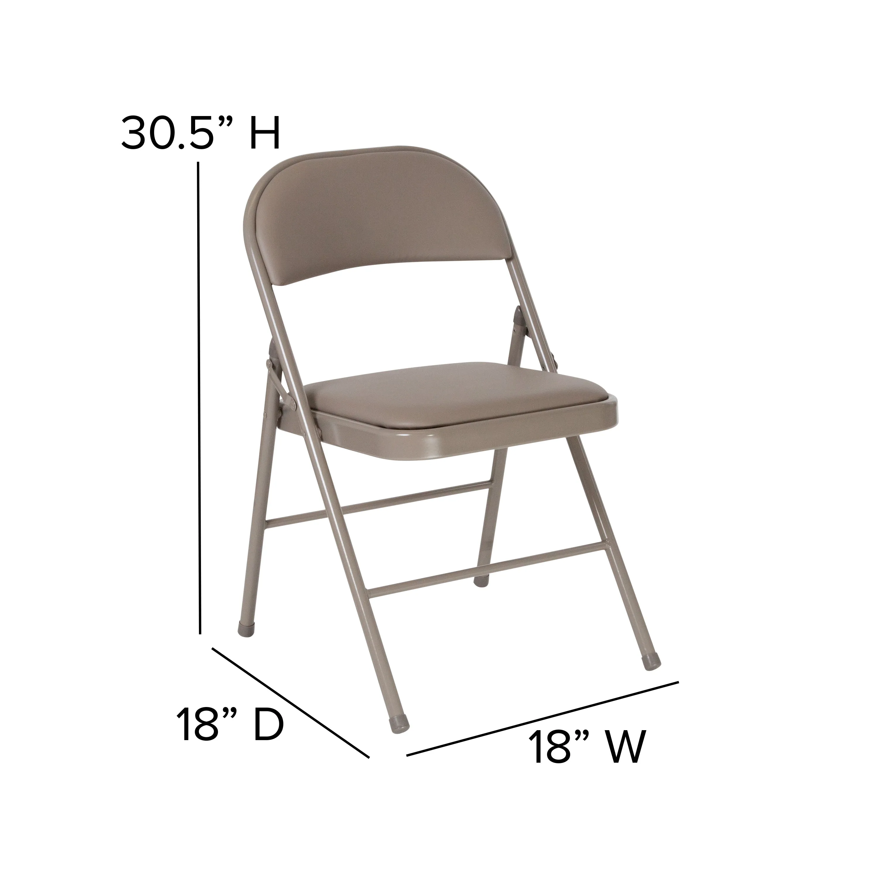 Gray Vinyl Folding Chair 2-HA-F003D-GY-GG