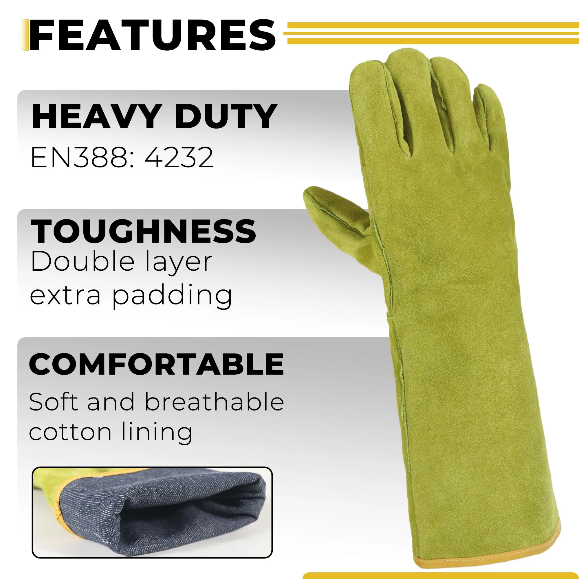 HANDLANDY Animal Handling Gloves Bite Proof Cat Gloves 13110