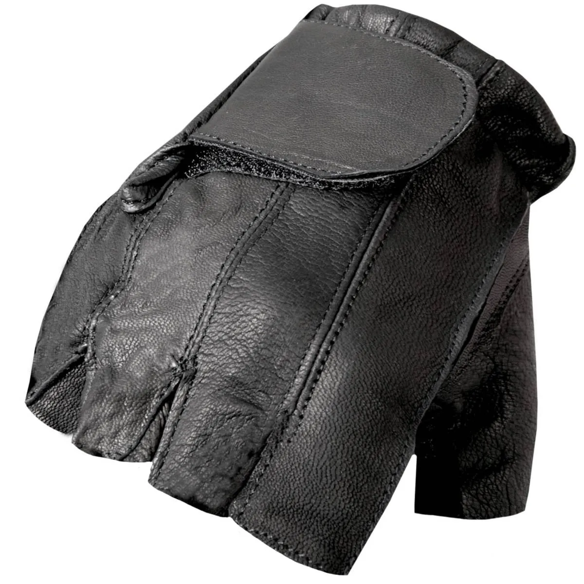 Hot Leathers GVM1011 Premium Leather Unlined Fingerless Gloves with