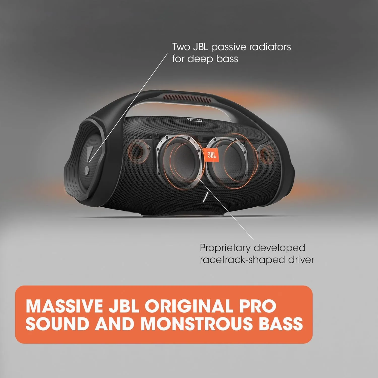 JBL Boombox 2 Portable Waterproof Wireless Bluetooth Speaker with up to 24 Hours of Battery Life - Black(JBLBOOMBOX2BLKAM)