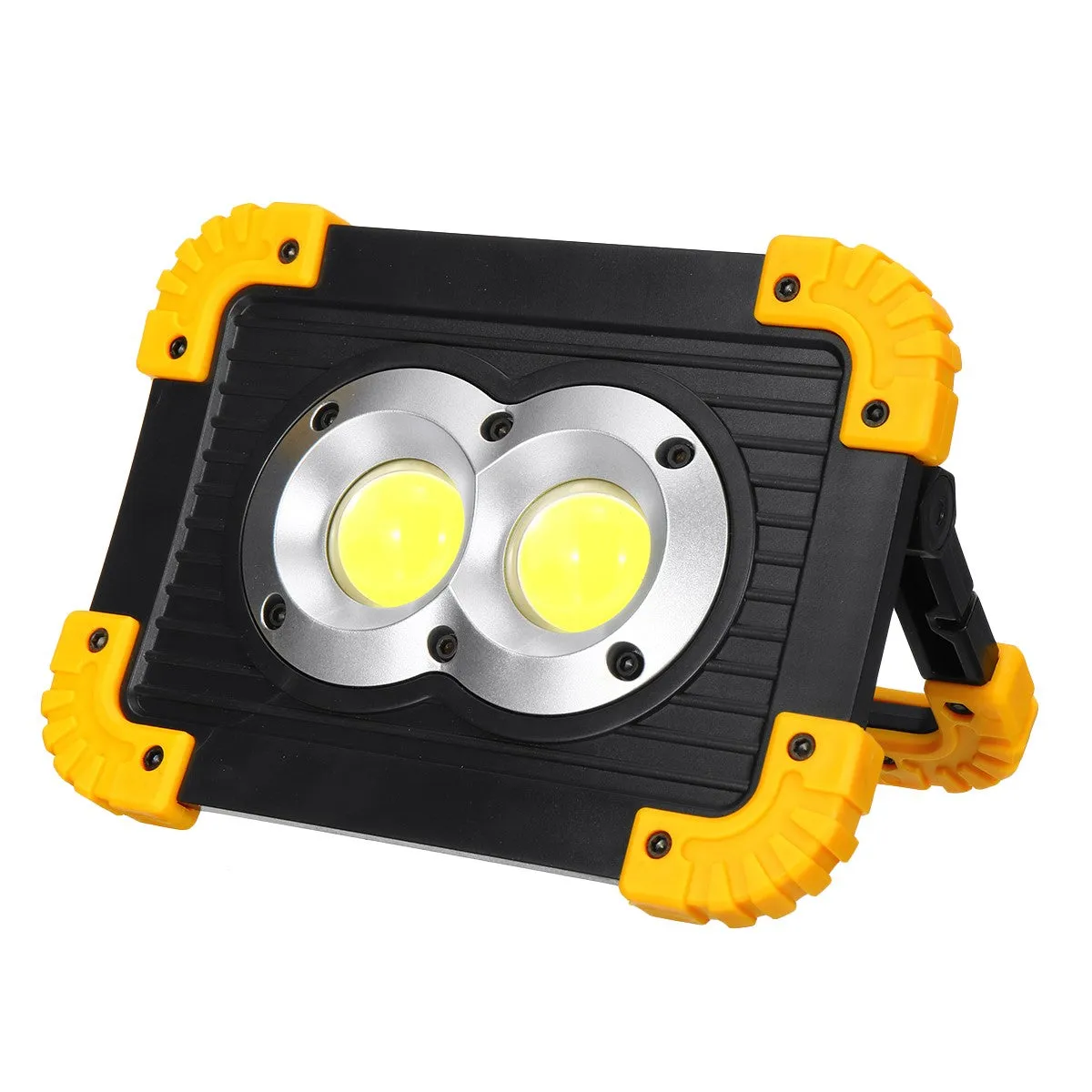 LED Flashlight Work 2 in 1 Light USB COB Rechargeable Camping Lamp Searchlight