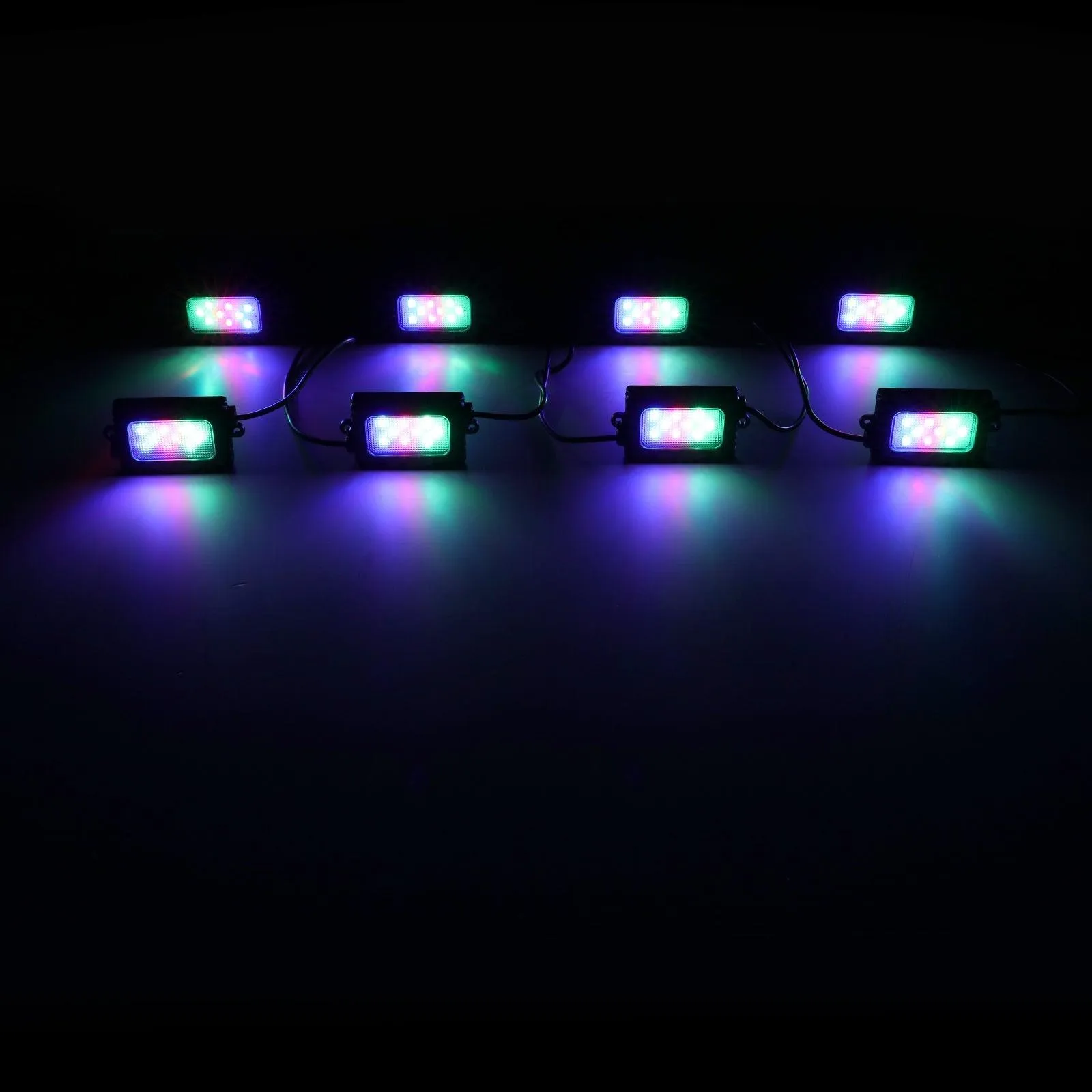 Magic Dream Color RGB LED Rock Lights Kit with Bluetooth APP Control, Multicolor Chasing Neon Underglow Lights