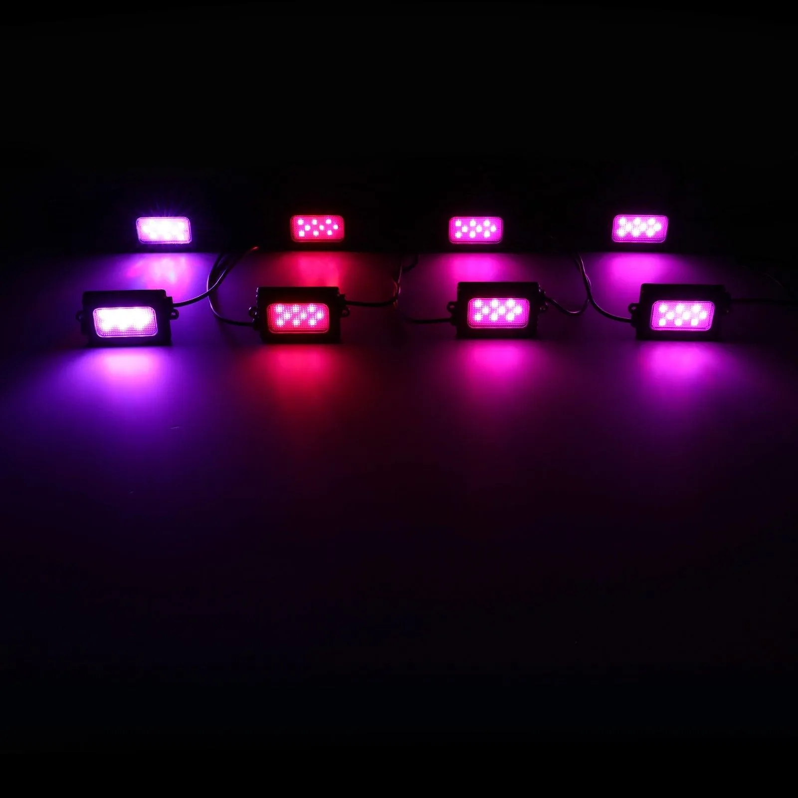 Magic Dream Color RGB LED Rock Lights Kit with Bluetooth APP Control, Multicolor Chasing Neon Underglow Lights